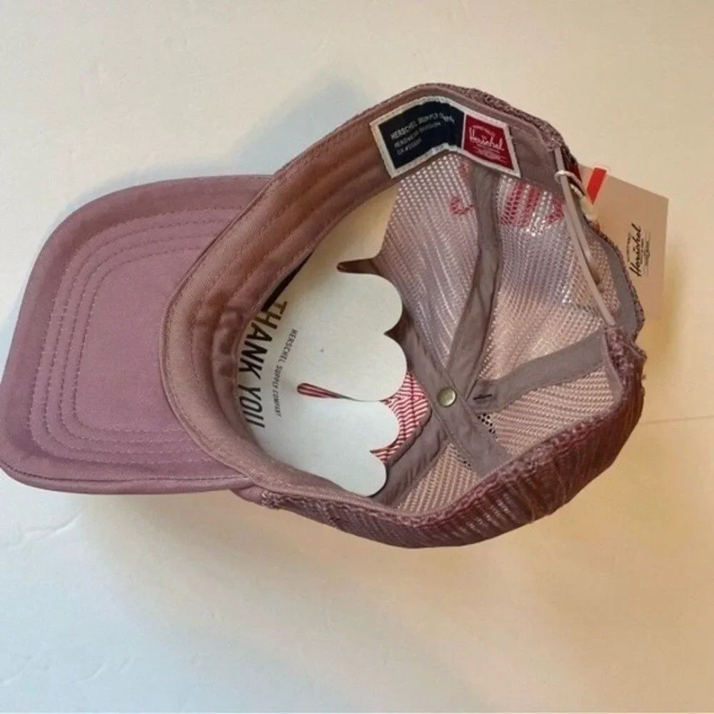 Herschel Supply Co. Size 6-18M Baby Whaler Mesh Snapback Cap in Rose/White